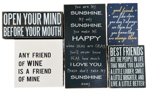 lot 266 image: Set of 6 Motivational Quote Plaques in Various Sizes