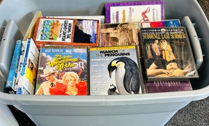 lot 88 image: Large Bin of DVDs and CDs