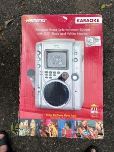 lot 80 image: New Memorex Karaoke Home Entertainment System with a 5.5 Black and White Monitor