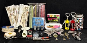 lot 328 image: Variety of Bar Ware including Stirring Spoons, Wine Tops and Openers, Cocktail Books and More