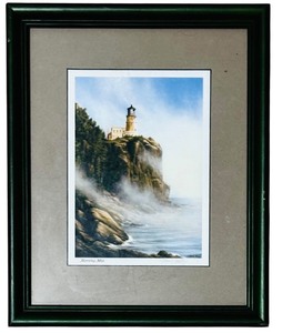 lot 271 image: Framed Vintage Print by David Riley Entitled Morning Mist
