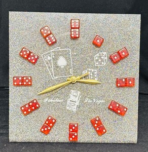 lot 269 image: Vintage Fabulous Las Vegas Clock with Dice