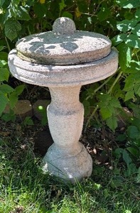 lot 188 image: Beautiful Covered Cement Birdbath