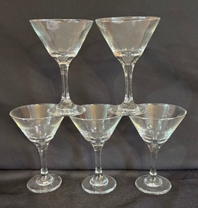 lot 250 image: Five Martini Glasses