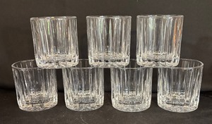 lot 284 image: Seven Baccarat Harmonie Lowball Tumblers  Baccarat Crystal Old Fashioned Glasses