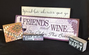 lot 289 image: Variety of Funny and Inspirational Plaques