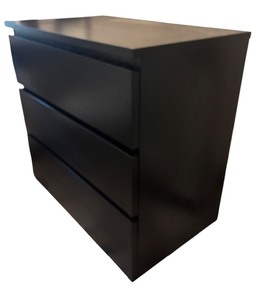lot 303 image: Ikea Malm Three Drawer Dresser