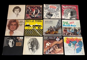 lot 318 image: Variety of Record Albums including Men at Work, Neil Diamond, Beach Boys, John Denver and More