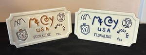 lot 351 image: Two McCoy Pottery USA Floraline Dealer Plaques