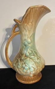 lot 437A image: Vintage McCoy Leaves and Grapes Ewer  Pitcher