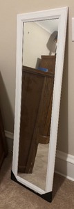 lot 411 image: White Framed Mirror