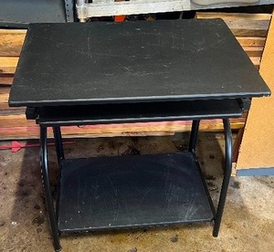 lot 94 image: Black Computer Desk with Keyboard Drawer