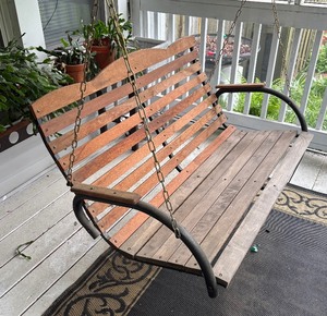 lot 19 image: Charming Vintage Porch Swing