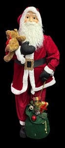 lot 525 image: Sensational Life Size Santa Decorative Figurines