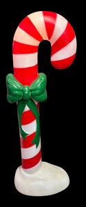 lot 524 image: Candy Cane Blow Mold Decorative Figurine