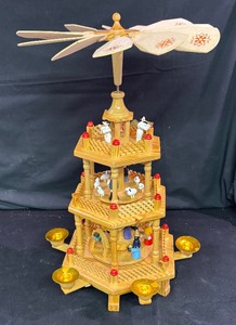 lot 532 image: Three Tier Christmas Carousel  Christmas Pyramid