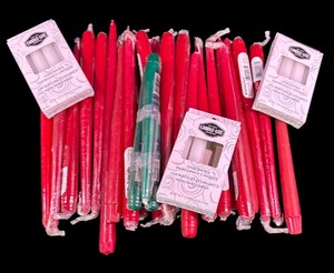 lot 543 image: New Red, White and Green Candles