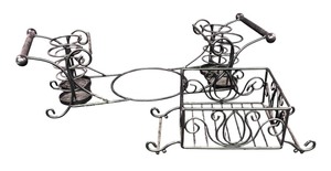 lot 550 image: Black Metal Napkin, Plate and Flatware Displays Holders