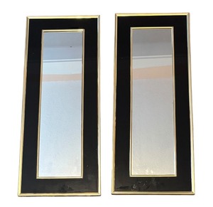 lot 588 image: Beautiful Set of Gold and Black Framed Mirrors