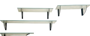 lot 512 image: Decorative Glass Wall Shelves