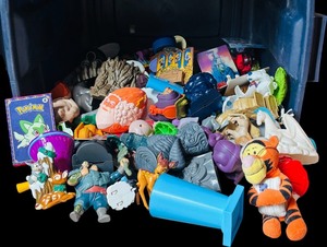 lot 511 image: Bin Full of a Variety of Small Disney Toys