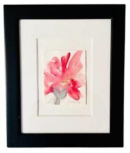 lot 507 image: Framed Original Floral Watercolor