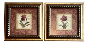 lot 397 image: Pair of Decorative Framed Floral Wall Prints