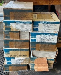 lot 480 image: Thirteen Boxes of Ceramic Tile in Neutral Tones