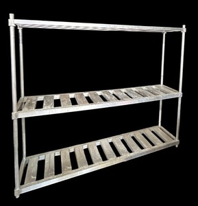 lot 468 image: Stainless Steel Industrial Shelf Unit