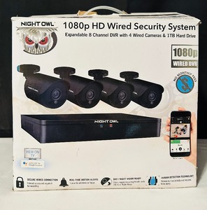 lot 426 image: Night Owl 8 Channel 1080p DVR with Human Detection Technology, 1 TB HDD and 4 x 1080p Wired Cameras