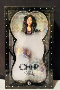lot 140 image: Cher - Bob Mackie Collector Barbie Doll - Black Label - 80s Black Leather  Barbie Doll Cher K7903 Barbie 80s Cher Bob Mackie Doll