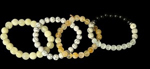 lot 127 image: Four Stone Bracelets, including Memoryheart Howlite Bracelet  8mm Beaded Bracelet