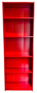 lot 384 image: Tall Red Bookshelf