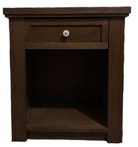 lot 340 image: Wooden Bedside Table with Drawer