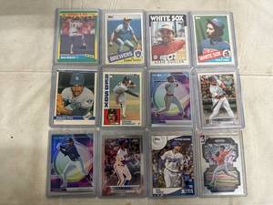 lot 1 image: 12 Current and Former Baseball Cards