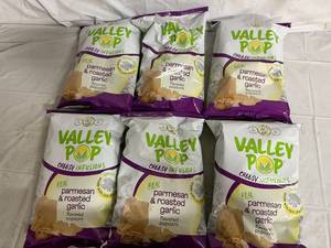 lot 93 image: 6 Bags of Valley Pop Parmesan & Roasted Garlic Popcorn