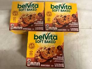 lot 136 image: 3 Boxes of Belvita Sof Baked Oats and Chocolate