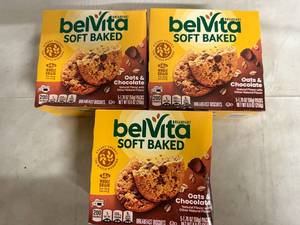 lot 138 image: 3 Boxes of Belvita Sof Baked Oats and Chocolate