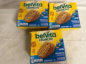 lot 144 image: 3 Boxes of Belvita Blueberry Crunchy Breakfast Wafers