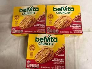 lot 154 image: 3 Boxes of Belvita Cinnamon Brown Sugar Breakfast Wafers