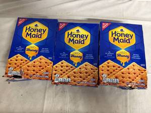lot 156 image: 3 Boxes of Honey Maid Graham Crackers