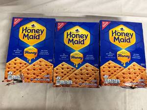 lot 160 image: 3 Boxes of Honey Maid Graham Crackers
