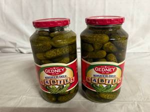 lot 164 image: 2 Jars of Gedney Kosher Dill Baby Pickles