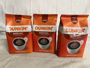 lot 193 image: 3 Bags of Dunkin Hazelnut Coffee