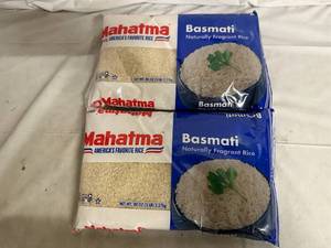 lot 206 image: 2 x 5lb Bags of Mahatma Basmati Rice