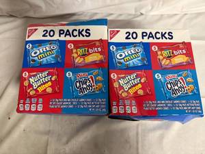 lot 207 image: 2 x 20ct Packs of Nabisco Snacks