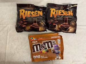 lot 225 image: 2 Riesen Chocolates and 1 Carmel Cold Brew M&Ms