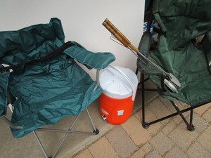 lot 59 image: Cooler, Chairs, Camp Cooking Tools
