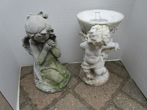 lot 84 image: Cement Angel & Cupid