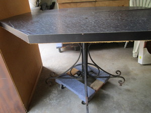 lot 87 image: Dine Table, Metal Base